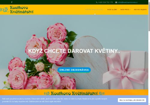 Zobrazit webové stránky Koutkovo květinářství - ul. Jiráskova