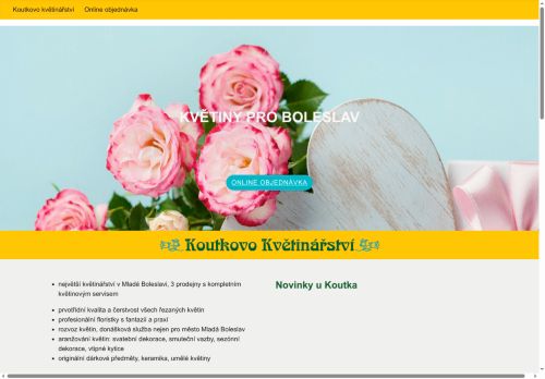 Zobrazit webové stránky Koutkovo květinářství - nám. Míru