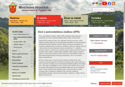 Zobrazit webové stránky Dům s pečovatelskou službou