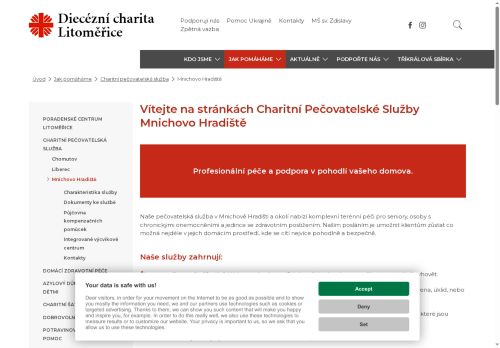 Zobrazit webové stránky Mnichovo Hradiště - diecézní charita Litoměřice
