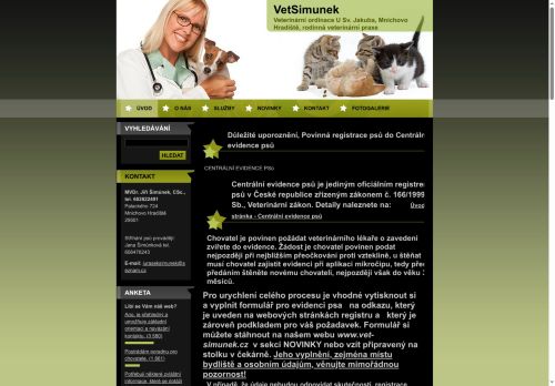 Zobrazit webové stránky VetSimunek - veterinární ordinace U Sv. Jakuba