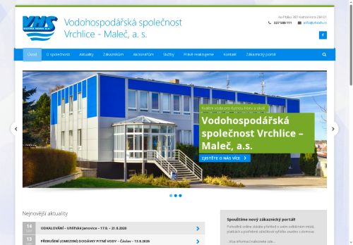 Zobrazit webové stránky Vodohospodářská společnost Vrchlice - Maleč, a.s.