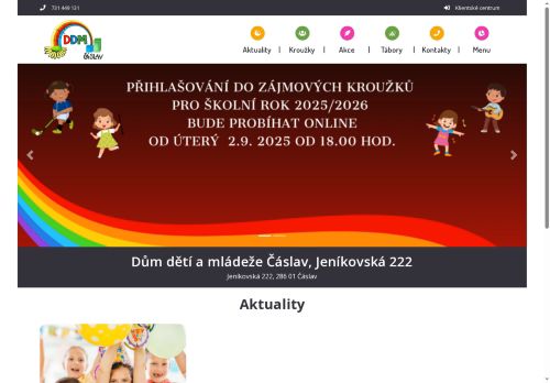 Zobrazit webové stránky Dům dětí a mládeže Čáslav