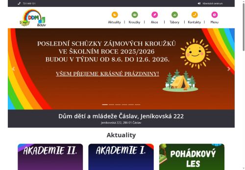 Zobrazit webové stránky Dům dětí a mládeže Čáslav