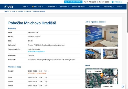 Zobrazit webové stránky Invia Mnichovo Hradiště
