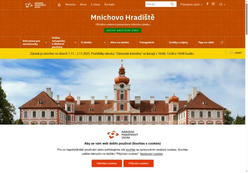 Zobrazit webové stránky Státní zámek Mnichovo Hradiště
