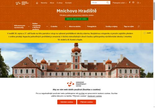 Zobrazit webové stránky Státní zámek Mnichovo Hradiště