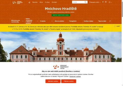 Zobrazit webové stránky Státní zámek Mnichovo Hradiště