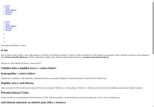 Zobrazit webové stránky Lékárna Pod Štítem