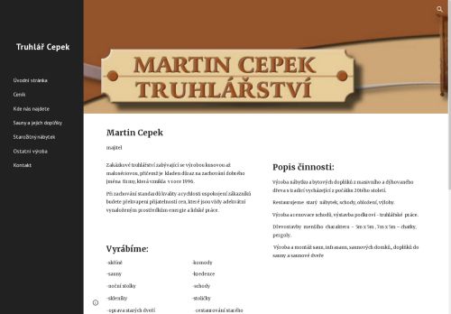 Zobrazit webové stránky Martin Cepek - truhlářství