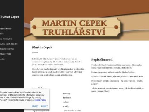 Martin Cepek - truhlářství