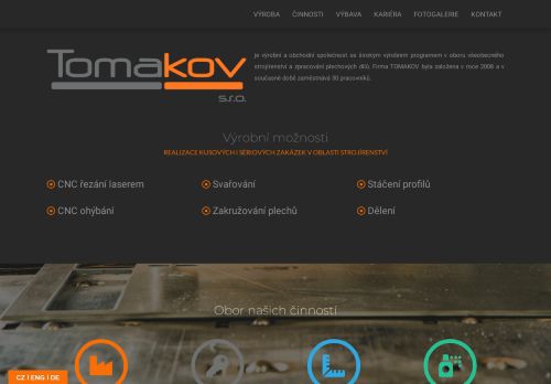 TOMAKOV s.r.o. nabízí práci na pozici Zámečník, svářeč   m/ž v obci Žerůtky