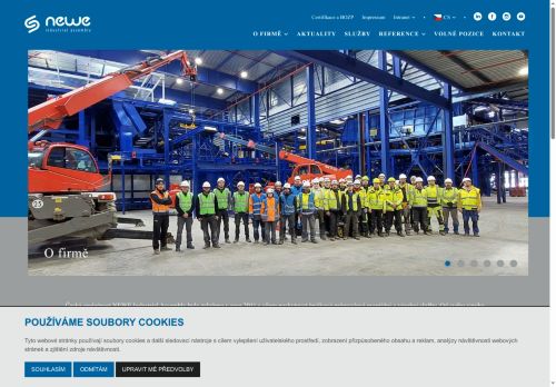 Webové stránky NEWE industrial assembly s.r.o., Střítež