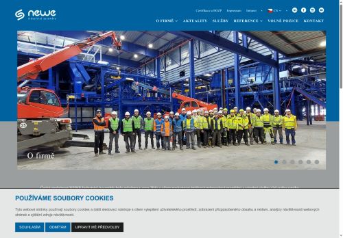 Webové stránky NEWE industrial assembly s.r.o., Střítež