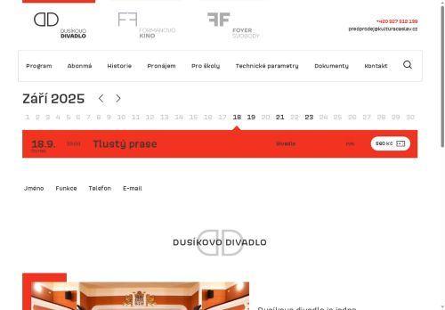 Zobrazit webové stránky Dusíkovo divadlo Čáslav