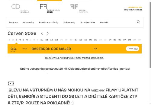 Zobrazit webové stránky Kino Miloše Formana