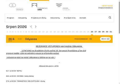 Zobrazit webové stránky Kino Miloše Formana
