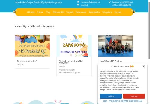 Zobrazit webové stránky Mateřská škola Pražská Znojmo