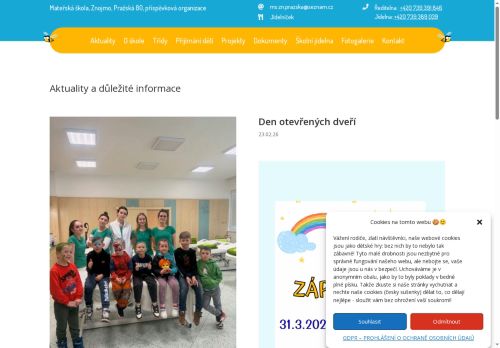 Zobrazit webové stránky Mateřská škola Pražská Znojmo
