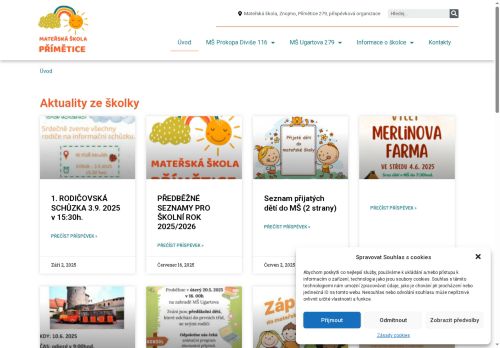Zobrazit webové stránky Mateřská škola Znojmo Přímětice