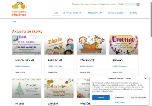 Zobrazit webové stránky Mateřská škola Znojmo Přímětice