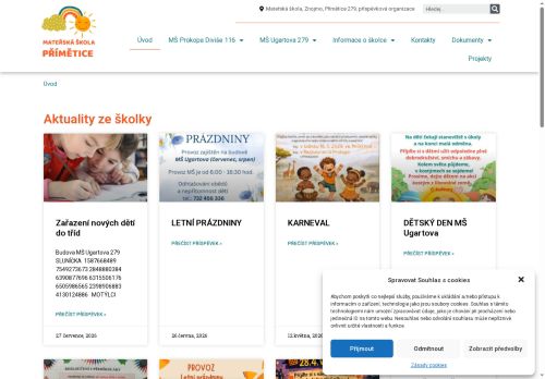 Zobrazit webové stránky Mateřská škola Znojmo Přímětice