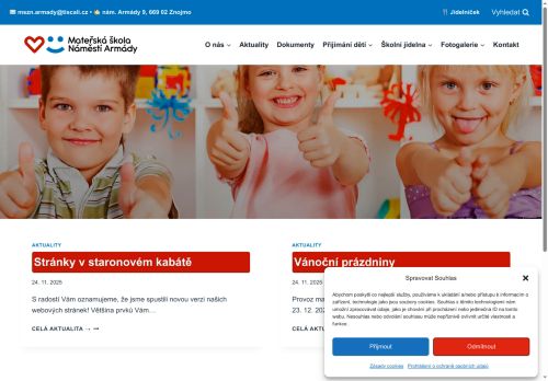 Zobrazit webové stránky Mateřská škola, Znojmo, nám. Armády