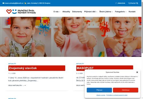 Zobrazit webové stránky Mateřská škola, Znojmo, nám. Armády