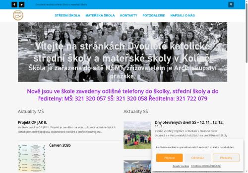 Zobrazit webové stránky Dvouletá katolická střední škola a mateřská škola