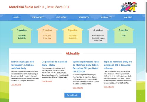 Zobrazit webové stránky Mateřská škola Kolín II., Bezručova