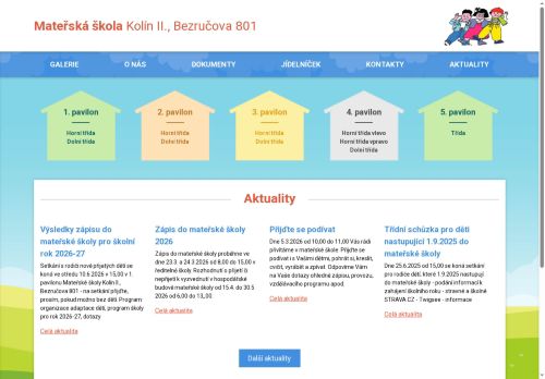 Zobrazit webové stránky Mateřská škola Kolín II., Bezručova