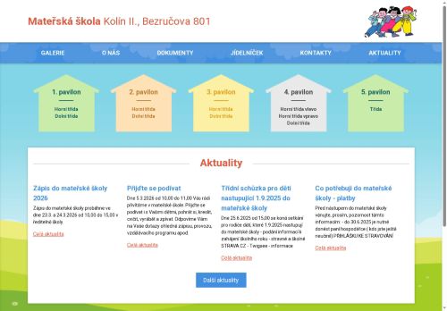 Zobrazit webové stránky Mateřská škola Kolín II., Bezručova