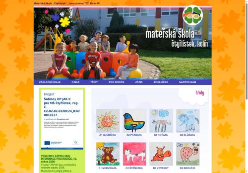 Zobrazit webové stránky Mateřská škola Kolín IV., Jeronýmova