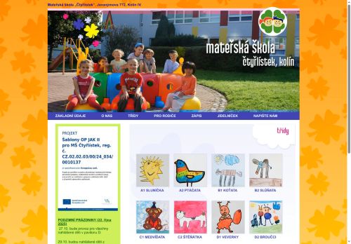 Zobrazit webové stránky Mateřská škola Kolín IV., Jeronýmova