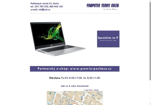Zobrazit webové stránky Computer servis Kolín