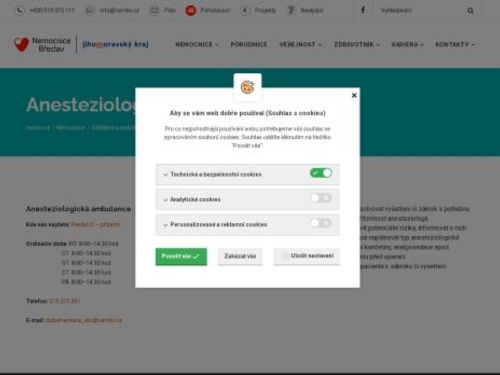 Anesteziologická ambulance Nemocnice Břeclav