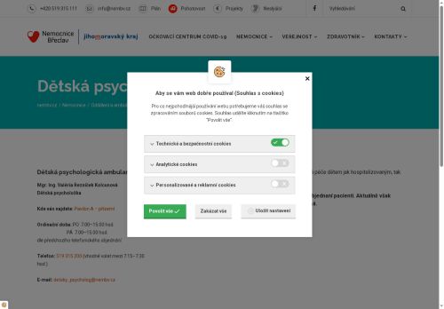Zobrazit webové stránky Dětská psychologická ambulance Nemocnice Břeclav - Mgr. Katrin Kadlecová