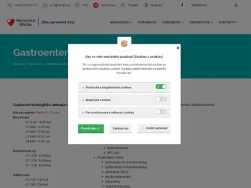 Gastroenterologická ambulance Nemocnice Břeclav