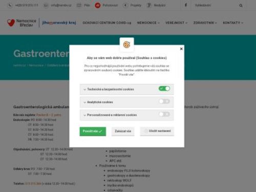 Gastroenterologická ambulance Nemocnice Břeclav