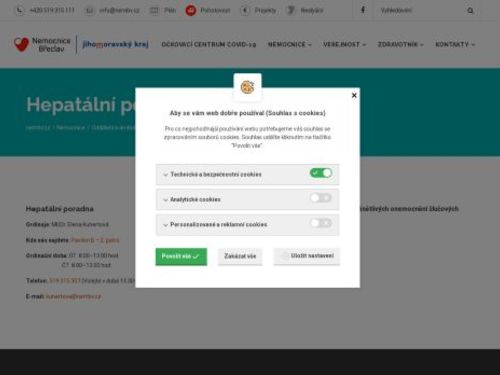 Hepatální poradna Nemocnice Břeclav - MUDr. Elena Kunertová