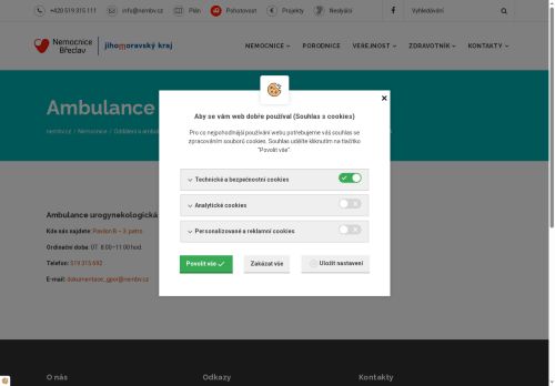 Zobrazit webové stránky Ambulance urogynekologická Nemocnice Břeclav