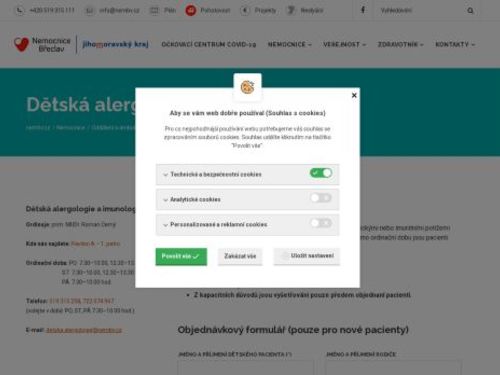 Ambulance dětské alergologie a imunologie Nemocnice Břeclav - prim. MUDr. Roman Černý