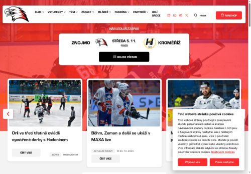 Zobrazit webové stránky Orli Znojmo