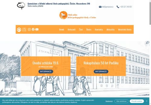 Zobrazit webové stránky Gymnázium a Střední odborná škola pedagogická, Čáslav