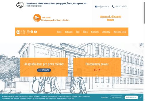 Zobrazit webové stránky Gymnázium a Střední odborná škola pedagogická, Čáslav