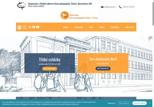 Zobrazit webové stránky Gymnázium a Střední odborná škola pedagogická, Čáslav