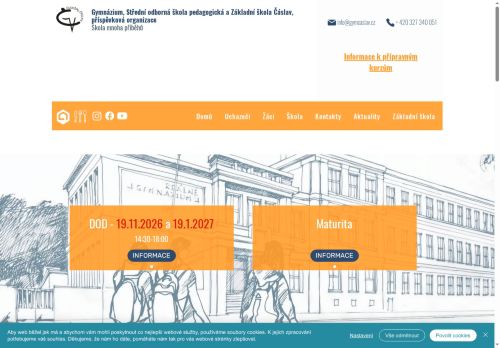 Zobrazit webové stránky Gymnázium a Střední odborná škola pedagogická, Čáslav