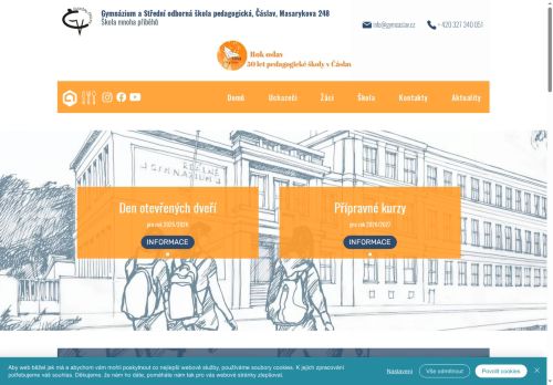 Zobrazit webové stránky Gymnázium a Střední odborná škola pedagogická, Čáslav