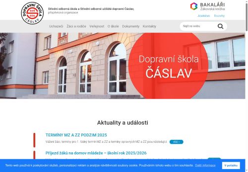 Zobrazit webové stránky Střední odborná škola a Střední odborné učiliště dopravní Čáslav