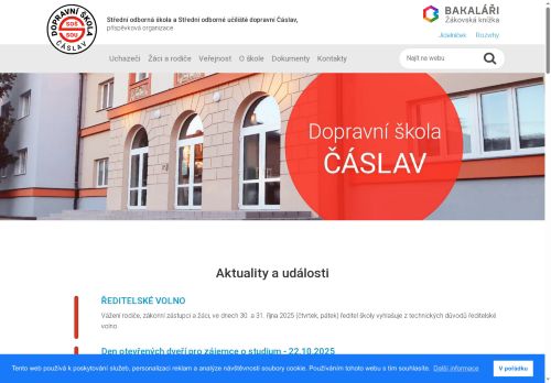 Zobrazit webové stránky Střední odborná škola a Střední odborné učiliště dopravní Čáslav